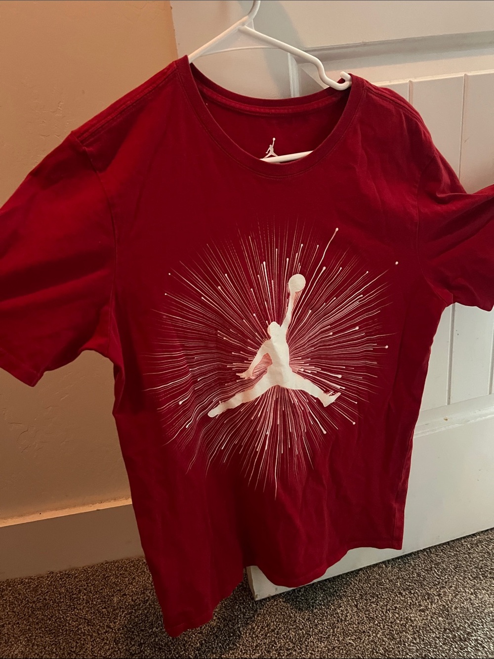Jordan Men's Red Graphic Jumpman Tee